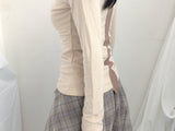 Misty Checkered Layered Skirt