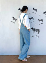 EMBROIDERY OVERALL DENIM PANTS code 25011