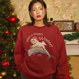 Christmas puppy dolphin jumping sweatshirts