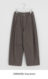 [unisex] Dalkas Pintuck Cotton Banding Wide Pants