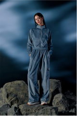 Velour Sporty Track Cargo Pants