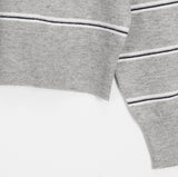 Kesio Multi-Stripe Henley Neck Knit