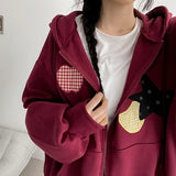 Patch Kich Mood Two-Way Hoodie Zip-up (4 colors)