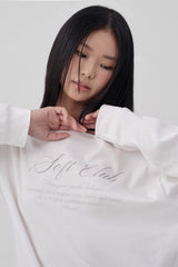 Soft Club one-shoulder sweatshirt, White