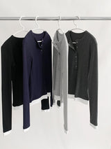 Base Spandex Round Long Sleeve T-Shirt