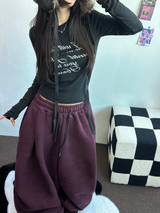 PARACHUTE TWO PINTUCK BALLOON LONG WIDE PANTS 🖤🩶💜🤎🩷5COLOR