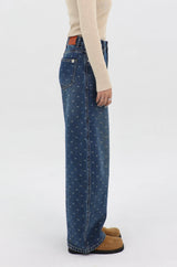 RIBBON-DYED CURVED FIT DENIM_BLUE code 26015
