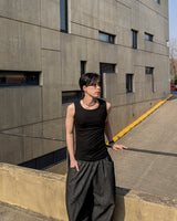Cutting Line Ribbed Sleeveless Top