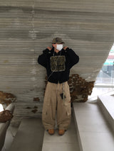 Grid Patch Work Cargo Pants 3C