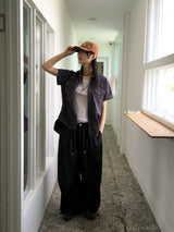 [MADE] Kinto string two-way linen wide denim wide jogger pants
