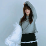 ドットフリルTシャツ (gray)