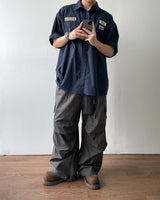 Temple linen short-sleeved shirt