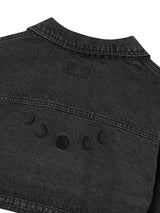 BOLERO SHAPE DENIM JACKET (BLACK WASHED)