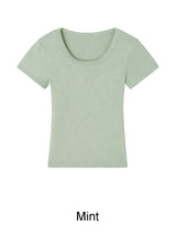 Heren Slim U-Neck Short Sleeve T-shirt