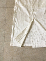 Floral jacquard satin maxi skirt 