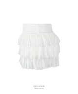 Swan pearl frill skirt (1. Ivory)