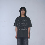 Untitled レイヤーロゴピグメントウォッシュ半袖 Washed Black
