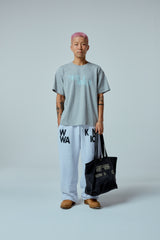 EEERRR Distorted logo over-crop fit T-shirt (Melange)