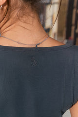 モニカ Vネック Tシャツ(Charcoal)