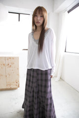 lace v-neck loose top(3colors)