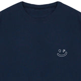 [UNISEX] Small Line Drawing Smile Short Sleeve T-Shirt