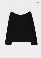 [B-BASIC] エアースウェットオフショルダー長袖Tシャツ