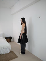 COTTON FLARE SKIRT (BLACK)