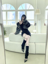 [Only Seow] 1107. Big hood fur crop jk (3color)
