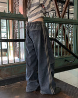 Track denim pants