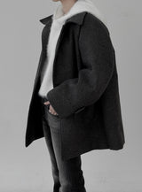 Angora Fur Crop Hooded Sweatshirt