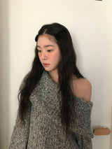 Bunny Faux Fur Snap Hair Clip (3color)