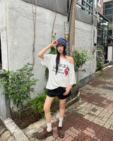 ティキリベットスタッドコットンショートパンツ