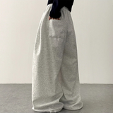 Wenli front, side pin tuck training string wide pants