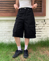 Ephen Cargo Pocket Button Bermuda Pants