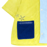 EXOTIC TERRY OPEN COLLAR SHORT-SLEEVE SHIRTS (UNISEX)_SYS0BL02EY