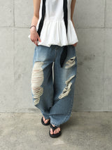 Pico Distressed Wide Denim (2c)