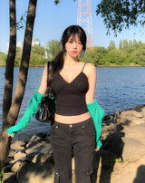 Roen Ribbed Lace With Cup Sleeveless