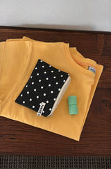 Dot flat pouch - black , M size