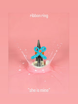 "she is mine" ribbon ring/リボンリング※金属アレルギー対応