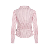 Rosy Stripe Pocket Shirt 232719392