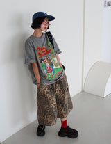 [UNISEX] レオパードカーゴバミューダパンツ