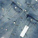 De Lap High Damage Crop Denim Jacket (2color)