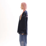 ワッフル コージー ロングスリーブ Tシャツ_ネイビー
