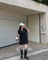 【MADE】Nylon Shirt Mini Dress