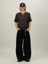 IN フック スラブ マッスルフィット ハーフスリーブ Tシャツ