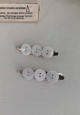 Three button silver hair-pin(1pcs)