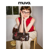 muva.本革 フラップ ワンショルダー バッグ