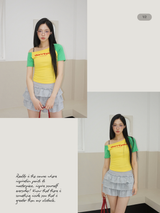 Lemonade Unbalanced Off-Shoulder Short-Sleeved T-Shirt