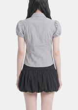 Aveline Bow Puff Blouse