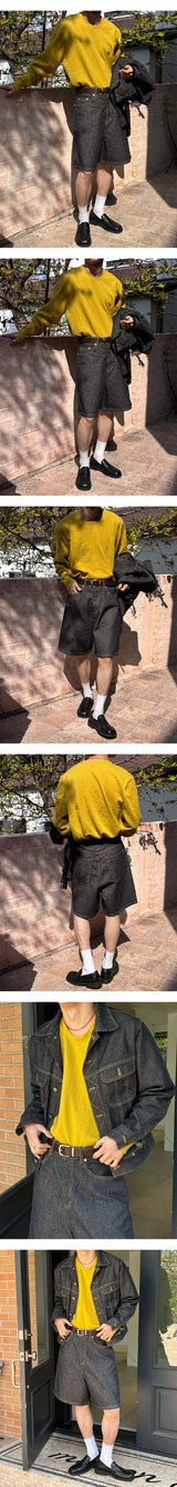[S/S] ソフトラウンドネックニット袖(4color)